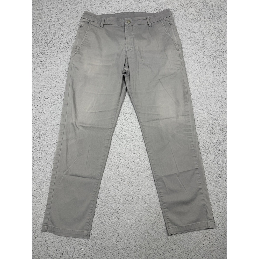 Birddogs Pants Mens 32 Gray Chino Stretch Built In Liner Casual Golf Pockets